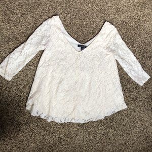 American Eagle cream lace top